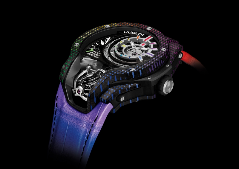 Hublot представили часы MP-09 Tourbillon Bi-Axis Rainbow 3D Carbon